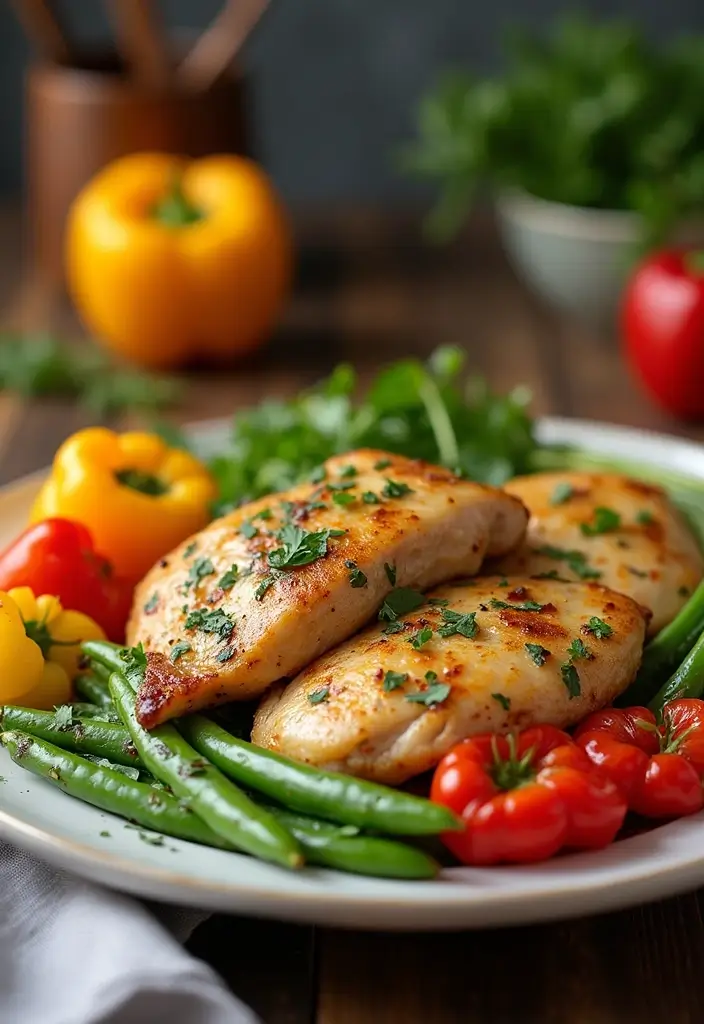 25 Cheap and Quick Dinner Recipes for Two on a Budget 1 25 Cheap and Quick Dinner Recipes for Two on a Budget - 1. One-Pan Garlic Chicken and Veggies