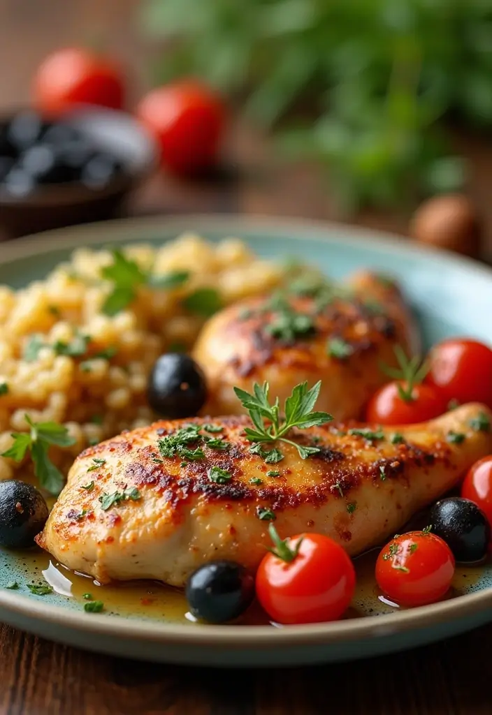 25 Cheap and Quick Dinner Recipes for Two on a Budget 62 25 Cheap and Quick Dinner Recipes for Two on a Budget - 10. One-Pan Mediterranean Chicken