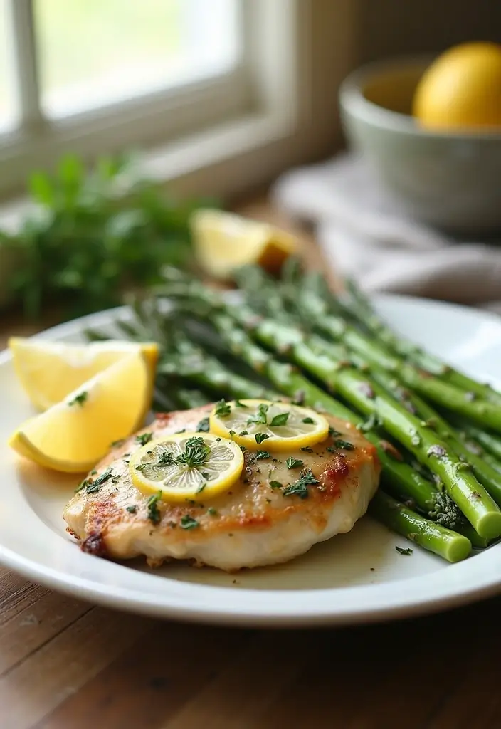 25 Cheap and Quick Dinner Recipes for Two on a Budget 78 25 Cheap and Quick Dinner Recipes for Two on a Budget - 12. Lemon Herb Chicken with Asparagus