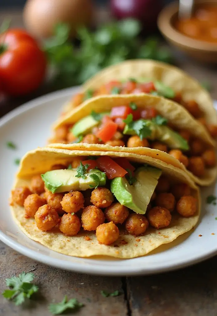 25 Cheap and Quick Dinner Recipes for Two on a Budget 116 25 Cheap and Quick Dinner Recipes for Two on a Budget - 18. Spicy Chickpea Tacos