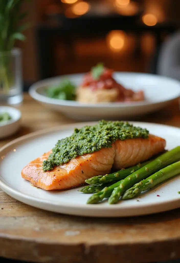 25 Cheap and Quick Dinner Recipes for Two on a Budget 34 25 Cheap and Quick Dinner Recipes for Two on a Budget - 6. Baked Pesto Salmon