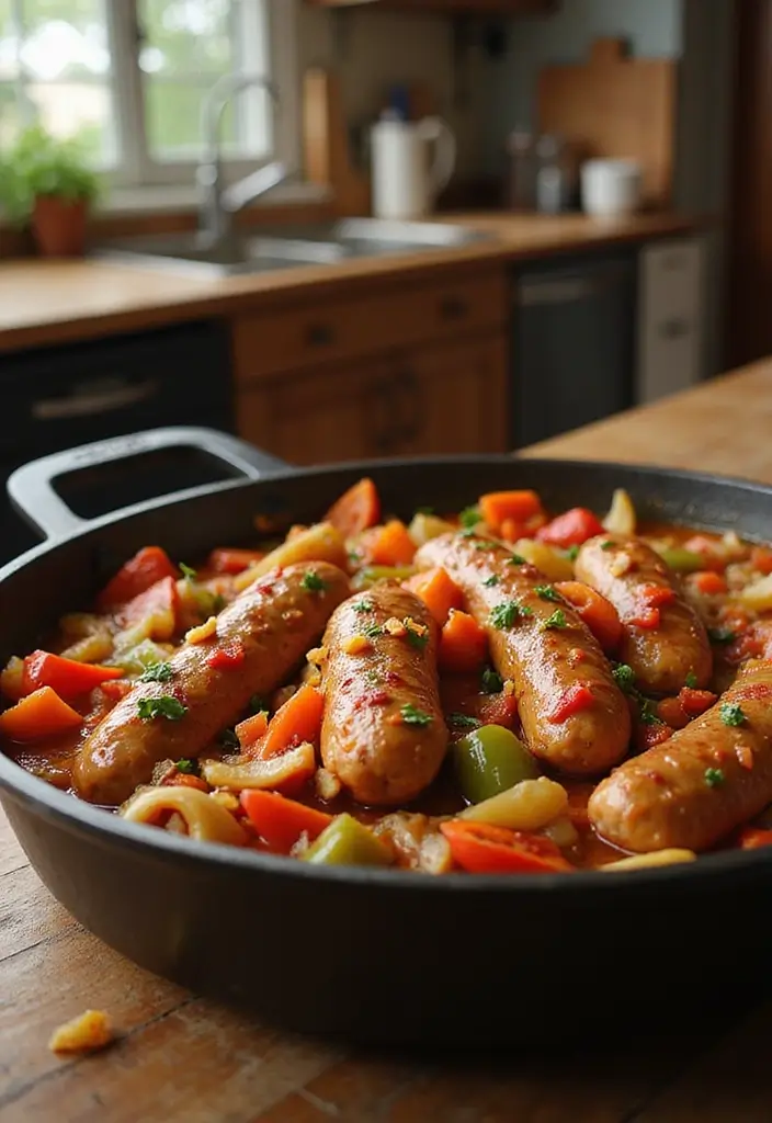 25 Cheap and Quick Dinner Recipes for Two on a Budget 41 25 Cheap and Quick Dinner Recipes for Two on a Budget - 7. Italian Sausage and Peppers