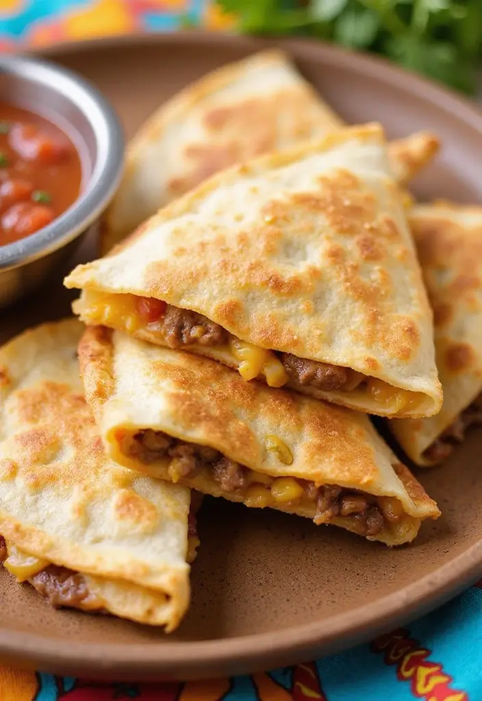 25 Easy Ground Beef and Rice Recipes for Quick Dinner Ideas 103 25 Easy Ground Beef and Rice Recipes for Quick Dinner Ideas - 17. Cheesy Beef and Rice Quesadillas