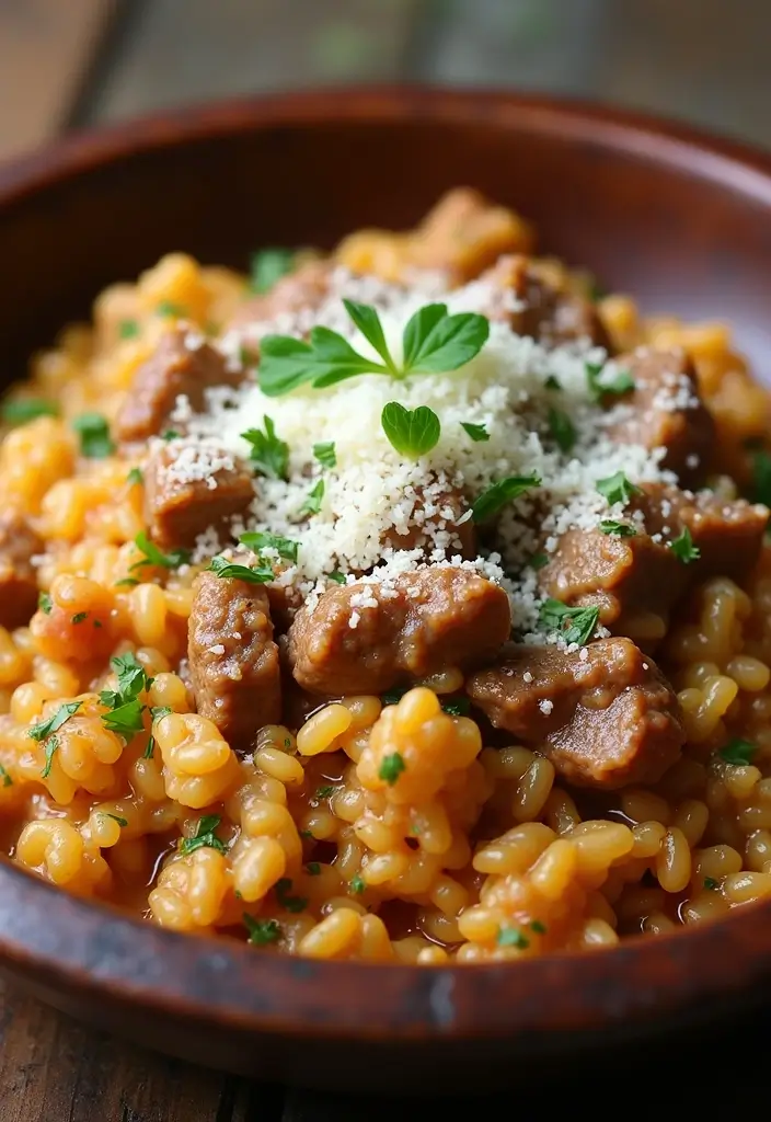 25 Easy Ground Beef and Rice Recipes for Quick Dinner Ideas 145 25 Easy Ground Beef and Rice Recipes for Quick Dinner Ideas - 25. Ground Beef and Rice Risotto