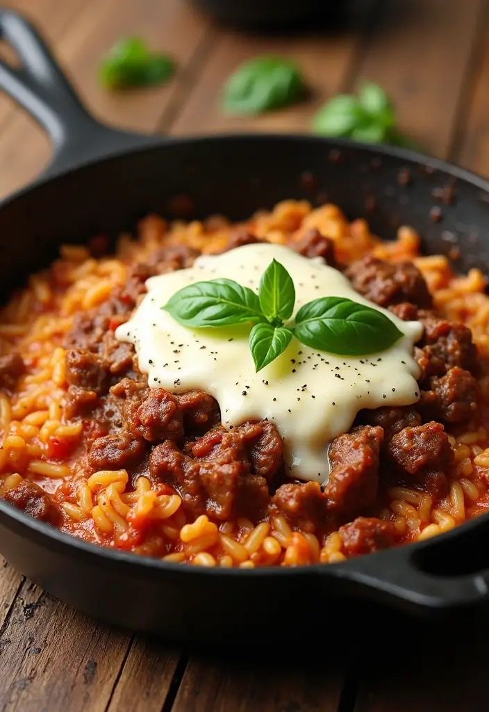 25 Easy Ground Beef and Rice Recipes for Quick Dinner Ideas 15 25 Easy Ground Beef and Rice Recipes for Quick Dinner Ideas - 3. One-Pan Italian Beef and Rice