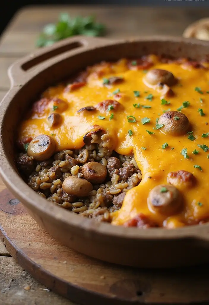 25 Easy Ground Beef and Rice Recipes for Quick Dinner Ideas 44 25 Easy Ground Beef and Rice Recipes for Quick Dinner Ideas - 8. Beef and Rice Casserole with Mushrooms