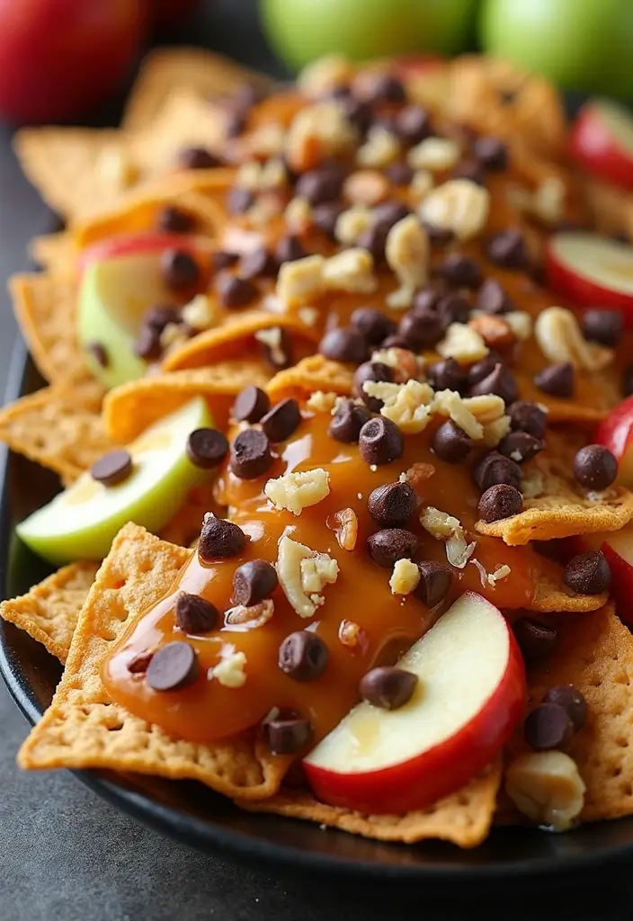 25 Easy No Bake Dessert Recipes with 3 Ingredients for Sweet Cravings 98 25 Easy No Bake Dessert Recipes with 3 Ingredients for Sweet Cravings - 16. Caramel Apple Nachos