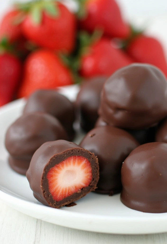 25 Easy No Bake Dessert Recipes with 3 Ingredients for Sweet Cravings 123 25 Easy No Bake Dessert Recipes with 3 Ingredients for Sweet Cravings - 21. No Bake Chocolate Covered Strawberry Bites