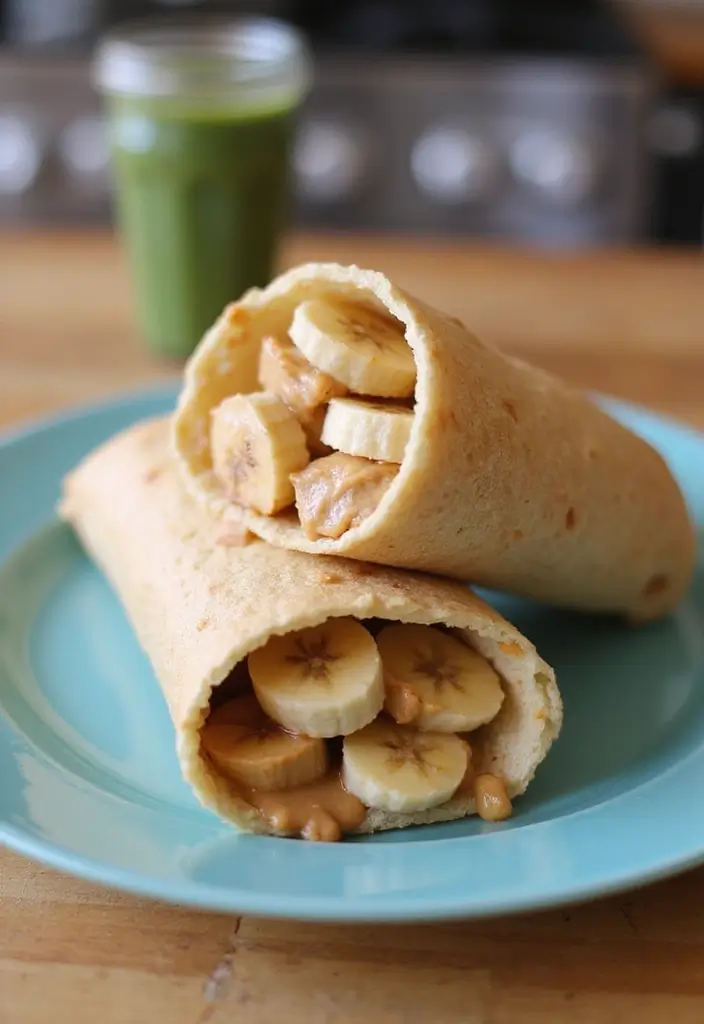 25 Quick College Dinner Recipes That Are Budget Friendly and Fast 63 25 Quick College Dinner Recipes That Are Budget Friendly and Fast - 11. Peanut Butter Banana Wrap