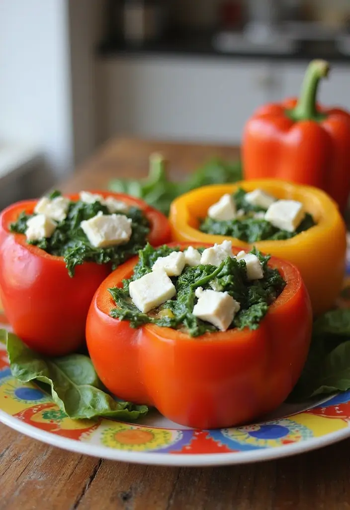 25 Quick College Dinner Recipes That Are Budget Friendly and Fast 66 25 Quick College Dinner Recipes That Are Budget Friendly and Fast - 12. Spinach and Feta Stuffed Peppers