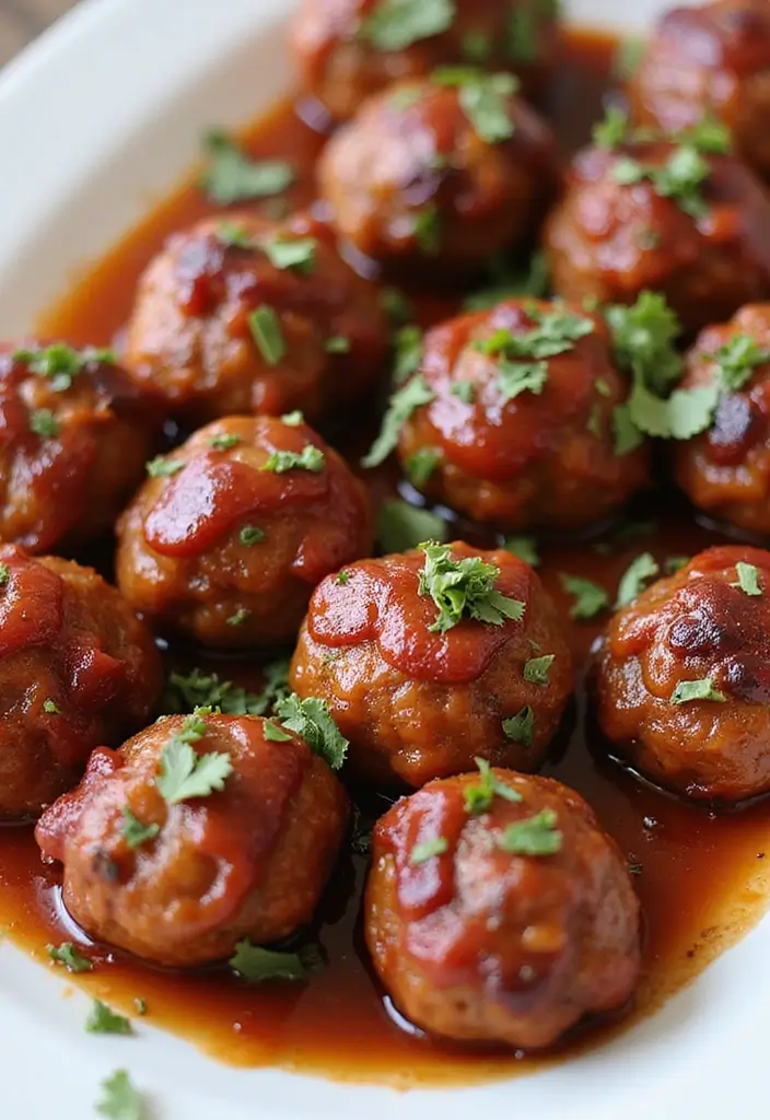 25 Quick and Easy Bacon Dinner Recipes That Everyone Will Love - 12. BBQ Bacon Meatballs