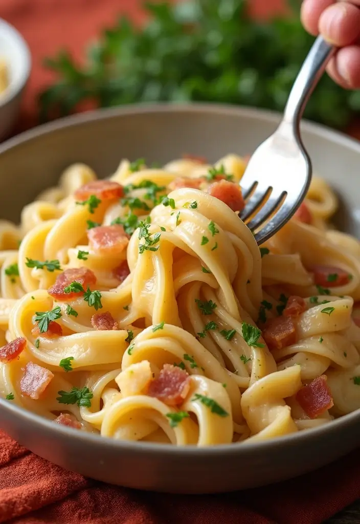 25 Quick and Easy Bacon Dinner Recipes That Everyone Will Love - 2. Creamy Bacon Pasta