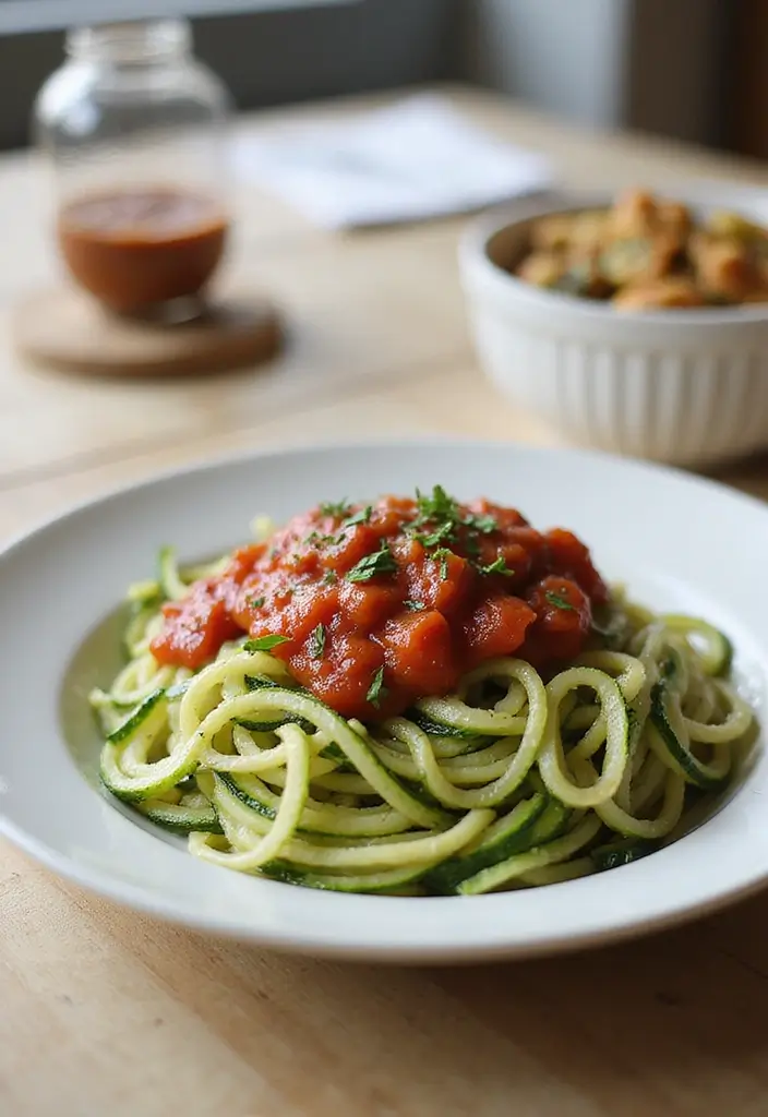 25 Quick and Easy Dinner Recipes for Busy Moms and Families Who Need Simple Meals 116 25 Quick and Easy Dinner Recipes for Busy Moms and Families Who Need Simple Meals - 20. Zucchini Noodles with Marinara