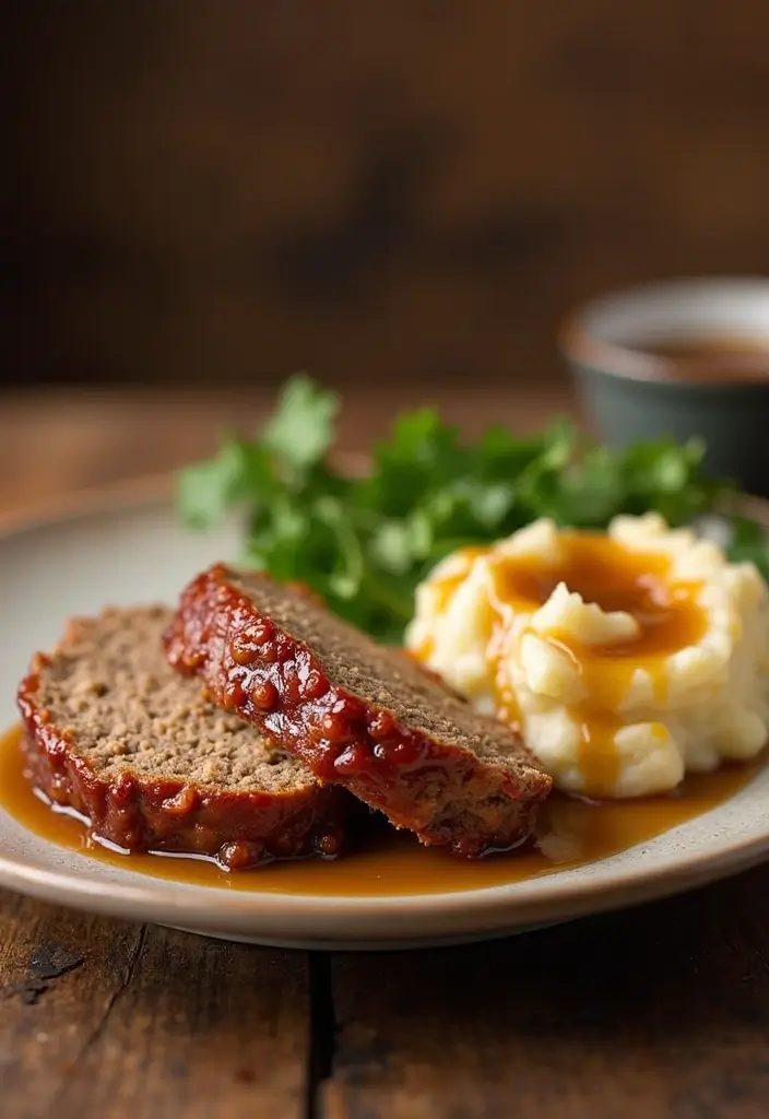 25 Quick and Easy Dinner Recipes with Creamy Mashed Potatoes 1 25 Quick and Easy Dinner Recipes with Creamy Mashed Potatoes - 1. Classic Meatloaf with Creamy Mashed Potatoes
