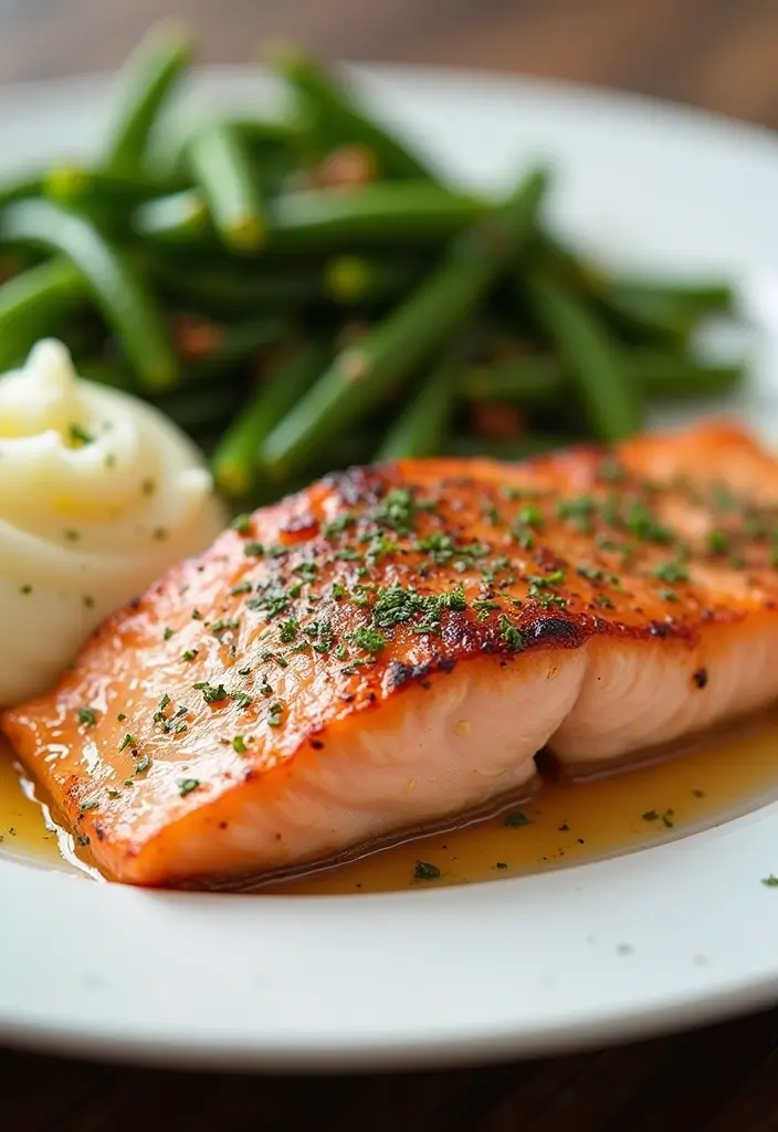 25 Quick and Easy Dinner Recipes with Creamy Mashed Potatoes 34 25 Quick and Easy Dinner Recipes with Creamy Mashed Potatoes - 6. Baked Salmon with Mashed Potatoes