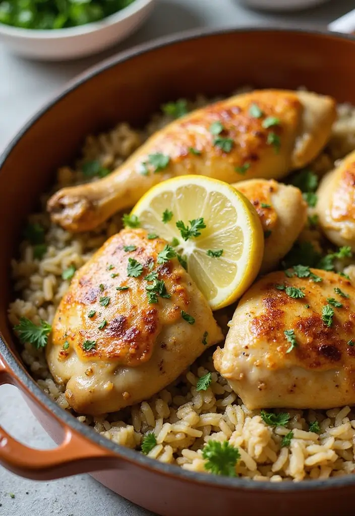 25 Quick and Easy Family Chicken Dinner Recipes for Every Night 1 25 Quick and Easy Family Chicken Dinner Recipes for Every Night - 1. One-Pot Lemon Garlic Chicken and Rice