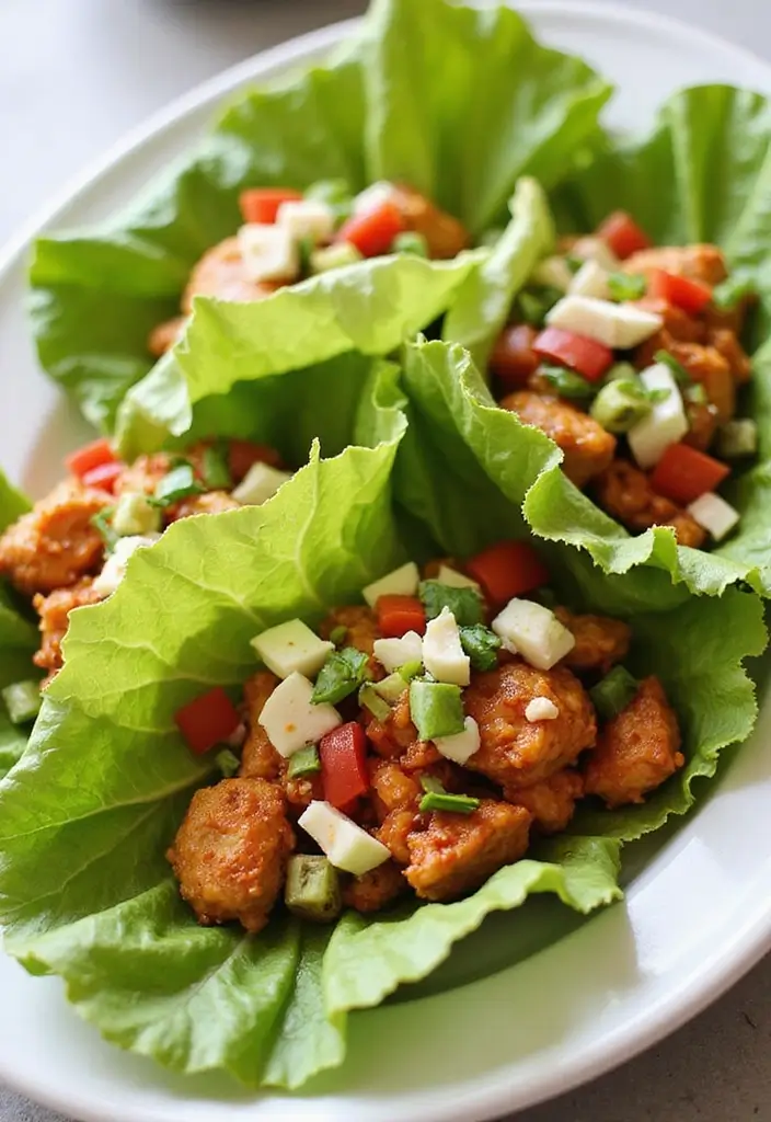 25 Quick and Easy Family Chicken Dinner Recipes for Every Night 91 25 Quick and Easy Family Chicken Dinner Recipes for Every Night - 15. Spicy Chicken Lettuce Wraps