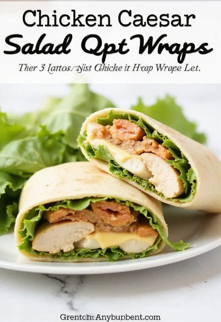 25 Quick and Easy Family Chicken Dinner Recipes for Every Night 98 25 Quick and Easy Family Chicken Dinner Recipes for Every Night - 16. Chicken Caesar Salad Wraps
