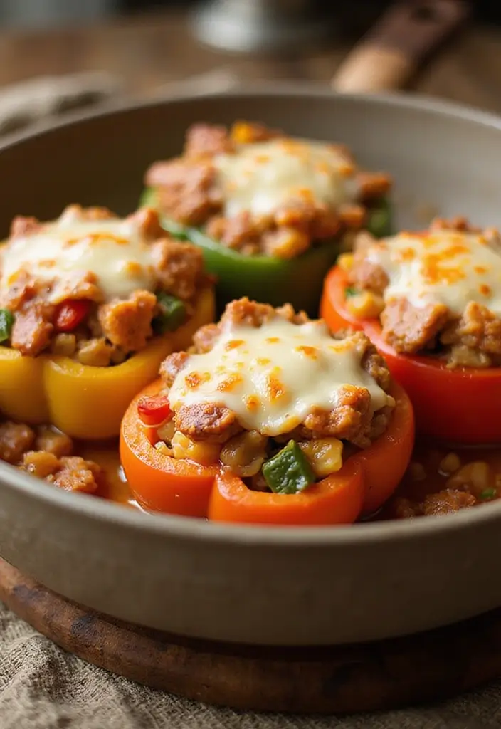 25 Quick and Easy Family Dinner Recipes with Cheap and Tasty Casseroles 107 25 Quick and Easy Family Dinner Recipes with Cheap and Tasty Casseroles - 17. Stuffed Peppers Casserole