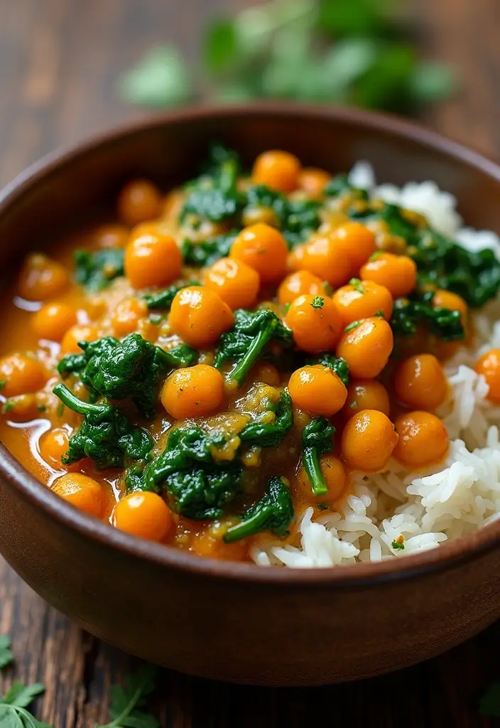 25 Quick and Easy Gluten Free Dinner Recipes for Family Nights 130 25 Quick and Easy Gluten Free Dinner Recipes for Family Nights - 22. Curry Chickpeas and Spinach