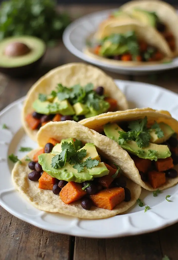 25 Quick and Easy Gluten Free Dinner Recipes for Family Nights 32 25 Quick and Easy Gluten Free Dinner Recipes for Family Nights - 6. Sweet Potato and Black Bean Tacos