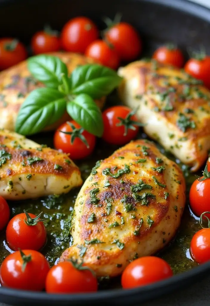 25 Quick and Easy Gluten Free Dinner Recipes for Simple Cooking 81 25 Quick and Easy Gluten Free Dinner Recipes for Simple Cooking - 13. Pesto Chicken Skillet