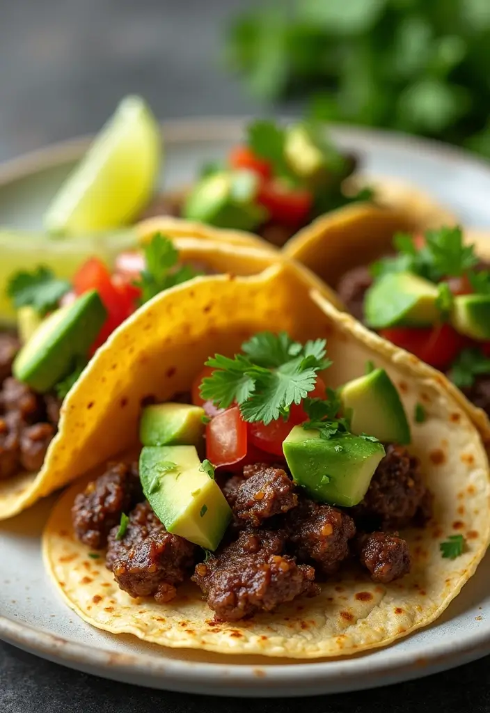 25 Quick and Easy Ground Beef Dinner Recipes for Every Family Meal 8 25 Quick and Easy Ground Beef Dinner Recipes for Every Family Meal - 2. Beef Tacos with Avocado Salsa