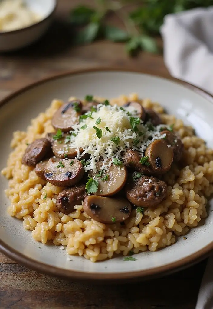 25 Quick and Easy Ground Beef Dinner Recipes for Every Family Meal 132 25 Quick and Easy Ground Beef Dinner Recipes for Every Family Meal - 22. Beef and Mushroom Risotto
