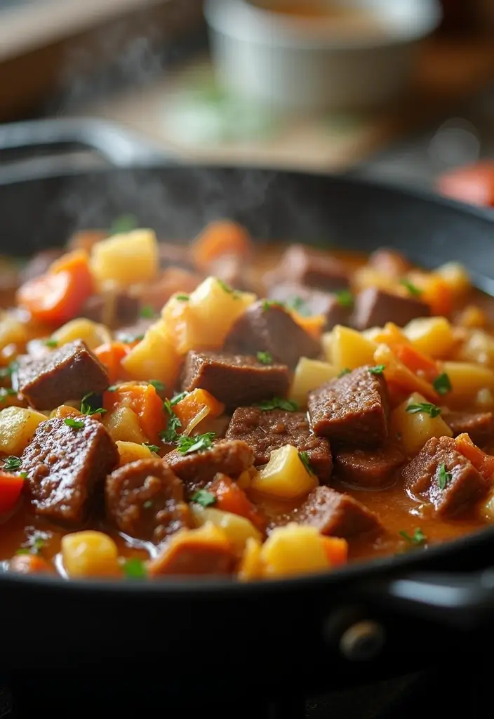 25 Quick and Easy Ground Beef Dinner Recipes for Every Family Meal 146 25 Quick and Easy Ground Beef Dinner Recipes for Every Family Meal - 24. Beef and Cabbage Skillet