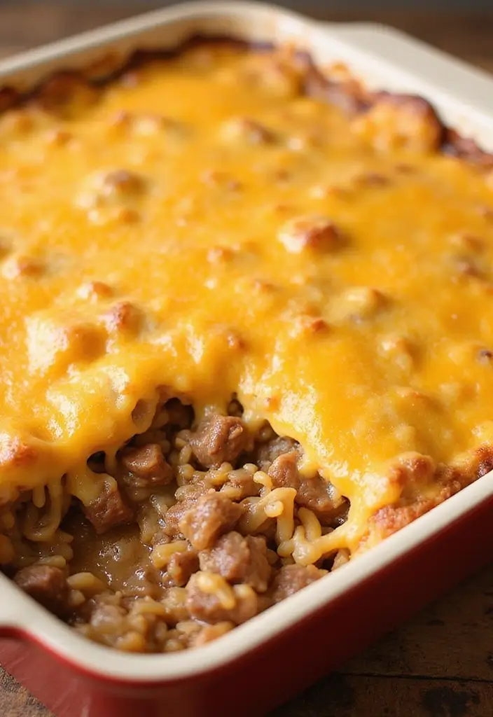 25 Quick and Easy Ground Beef Dinner Recipes for Every Family Meal 13 25 Quick and Easy Ground Beef Dinner Recipes for Every Family Meal - 3. Cheesy Beef and Rice Casserole