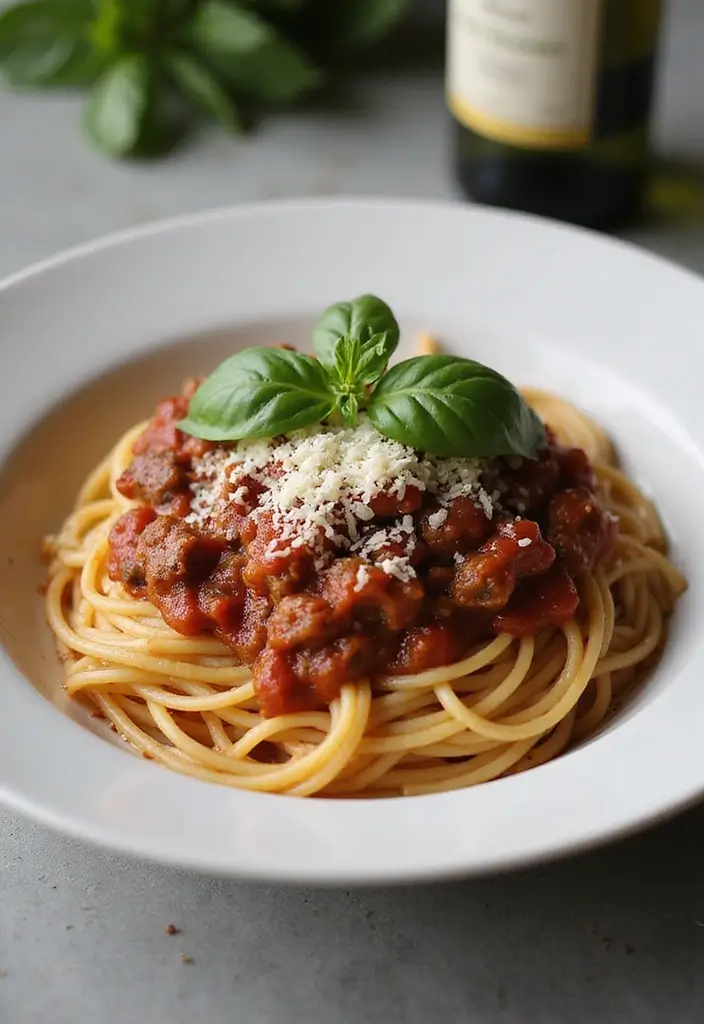 25 Quick and Easy Ground Beef Dinner Recipes for Every Family Meal 46 25 Quick and Easy Ground Beef Dinner Recipes for Every Family Meal - 8. Spaghetti with Meat Sauce