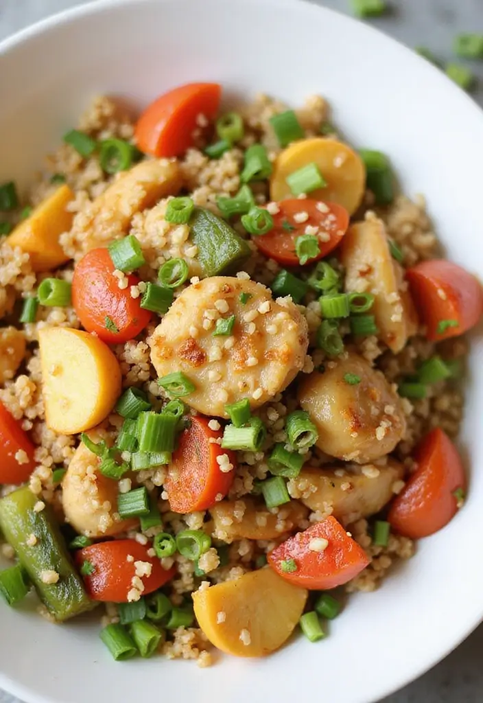 25 Quick and Easy Healthy Chicken Dinner Recipes That Everyone Loves 74 25 Quick and Easy Healthy Chicken Dinner Recipes That Everyone Loves - 14. Chicken and Quinoa Stir-Fry