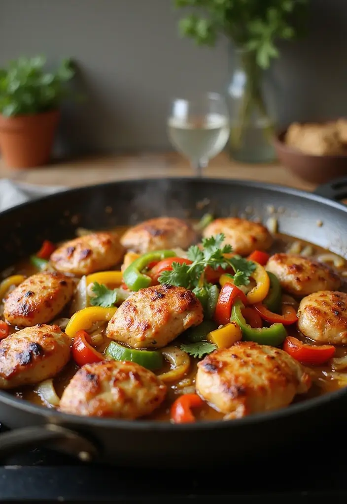 25 Quick and Easy Healthy Chicken Dinner Recipes That Everyone Loves 79 25 Quick and Easy Healthy Chicken Dinner Recipes That Everyone Loves - 15. Chicken Fajita Skillet