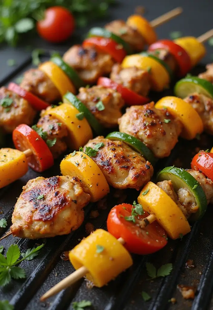25 Quick and Easy Healthy Chicken Dinner Recipes That Everyone Loves 98 25 Quick and Easy Healthy Chicken Dinner Recipes That Everyone Loves - 18. Chicken and Vegetable Kabobs