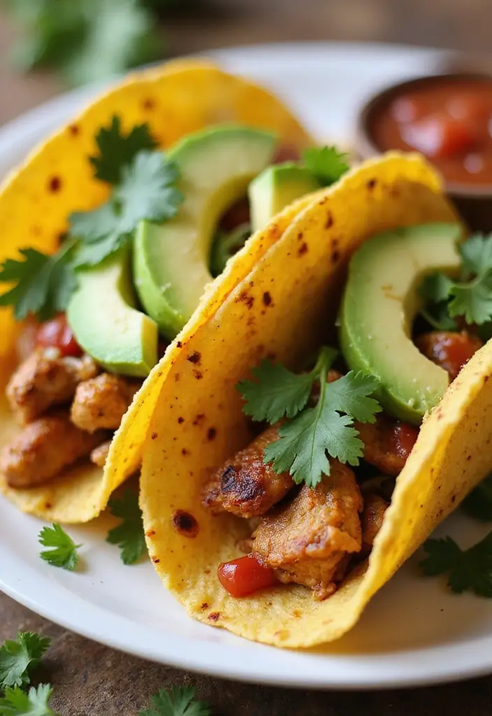 25 Quick and Easy Healthy Chicken Dinner Recipes That Everyone Loves 115 25 Quick and Easy Healthy Chicken Dinner Recipes That Everyone Loves - 21. Chicken Tacos with Avocado