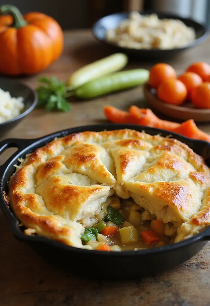 25 Quick and Easy Healthy Chicken Dinner Recipes That Everyone Loves 122 25 Quick and Easy Healthy Chicken Dinner Recipes That Everyone Loves - 22. Chicken Pot Pie Skillet