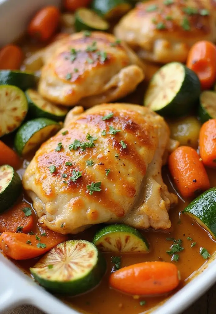 25 Quick and Easy Healthy Chicken Dinner Recipes That Everyone Loves 15 25 Quick and Easy Healthy Chicken Dinner Recipes That Everyone Loves - 3. Honey Mustard Chicken and Veggies