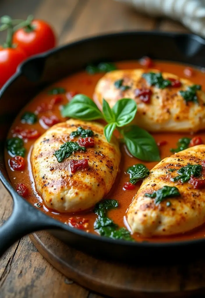 25 Quick and Easy Healthy Chicken Dinner Recipes That Everyone Loves 20 25 Quick and Easy Healthy Chicken Dinner Recipes That Everyone Loves - 4. Creamy Tuscan Chicken