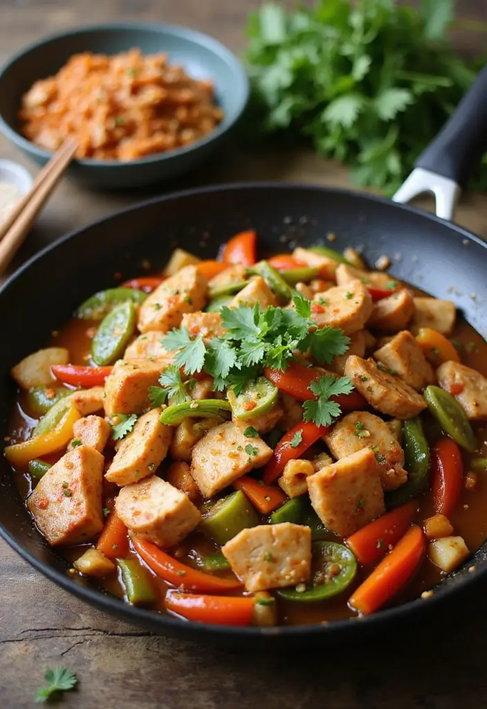 25 Quick and Easy Healthy Chicken Dinner Recipes That Everyone Loves 44 25 Quick and Easy Healthy Chicken Dinner Recipes That Everyone Loves - 8. Thai Chicken and Vegetable Stir-Fry