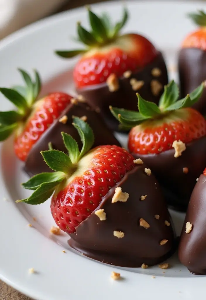 25 Quick and Easy Late Night Snack Recipes When You’re Still Hungry 58 25 Quick and Easy Late Night Snack Recipes When You’re Still Hungry - 10. Dark Chocolate Dipped Strawberries