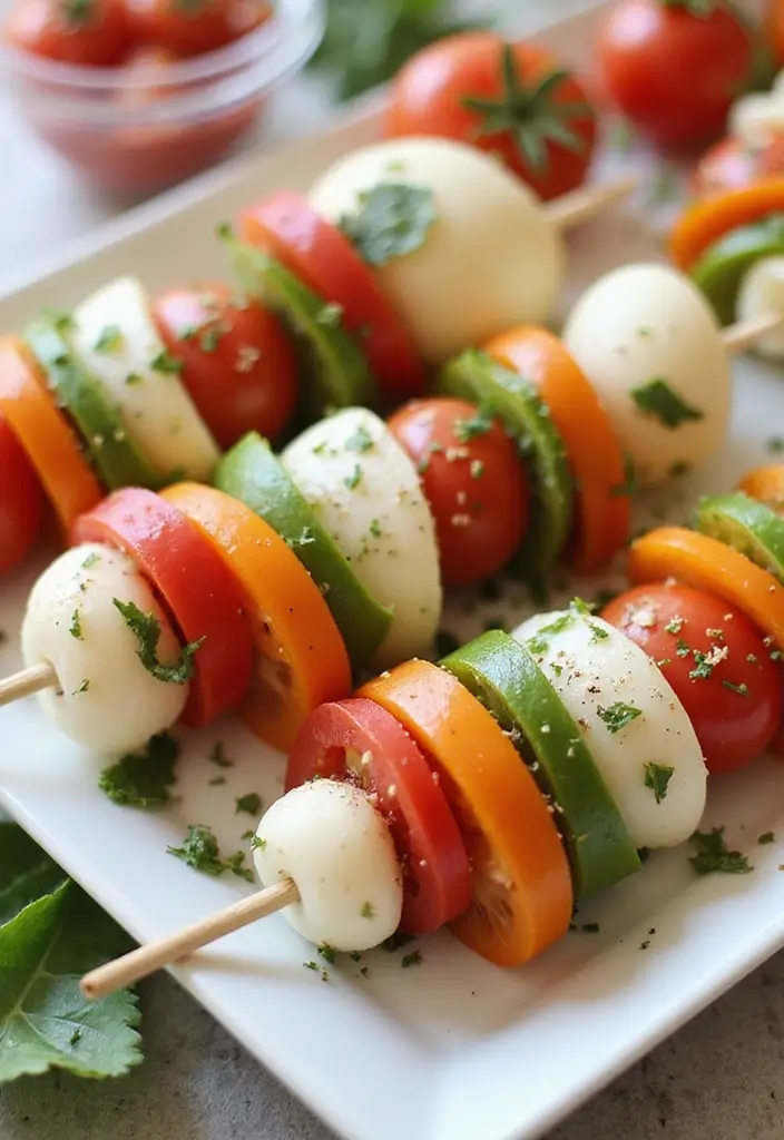 25 Quick and Easy Late Night Snack Recipes When You’re Still Hungry 79 25 Quick and Easy Late Night Snack Recipes When You’re Still Hungry - 13. Caprese Skewers