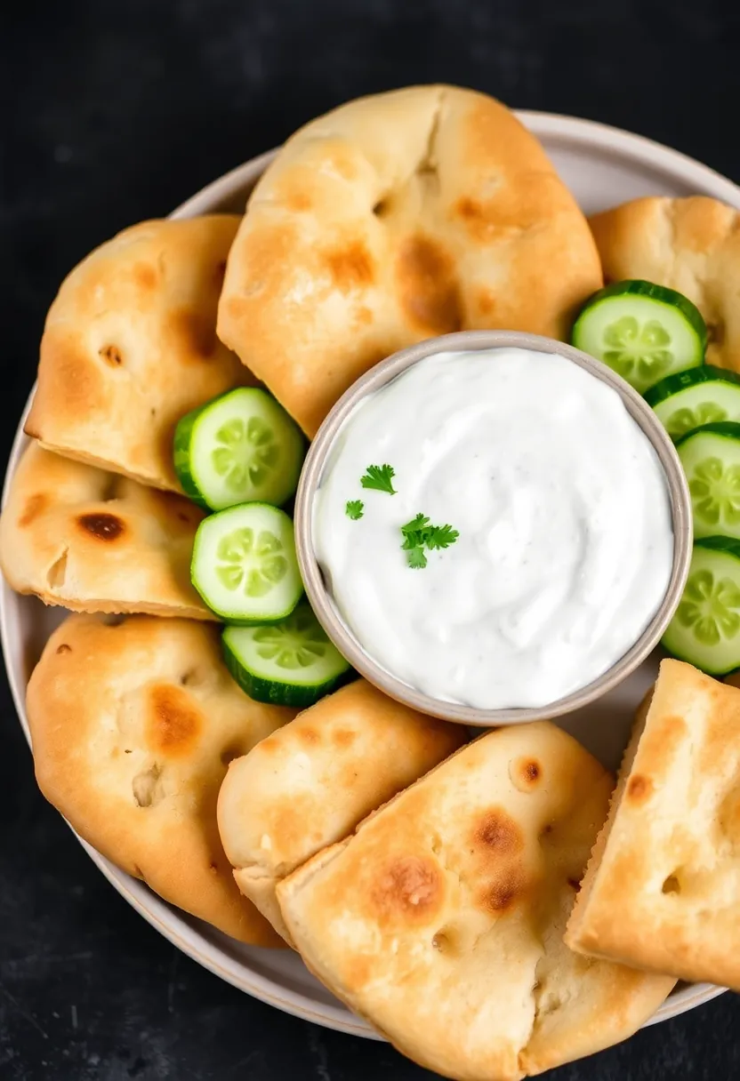25 Quick and Easy Late Night Snack Recipes When You’re Still Hungry 103 25 Quick and Easy Late Night Snack Recipes When You’re Still Hungry - 17. Pita Bread and Tzatziki