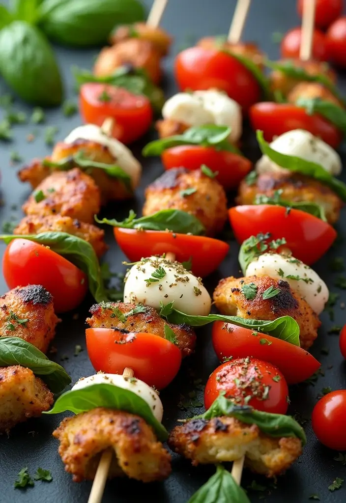 25 Quick and Easy Low Carb Dinner Recipes for Healthy Eating 79 25 Quick and Easy Low Carb Dinner Recipes for Healthy Eating - 13. Caprese Chicken Skewers