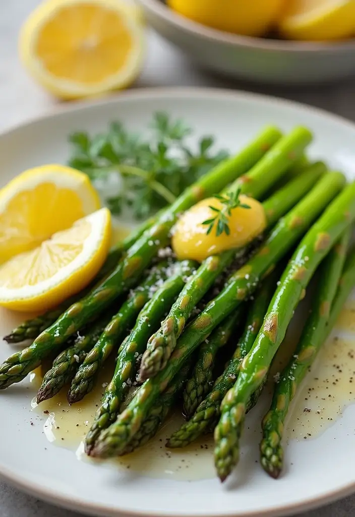 25 Quick and Easy Low Carb Dinner Recipes for Healthy Eating 92 25 Quick and Easy Low Carb Dinner Recipes for Healthy Eating - 16. Lemon Butter Asparagus