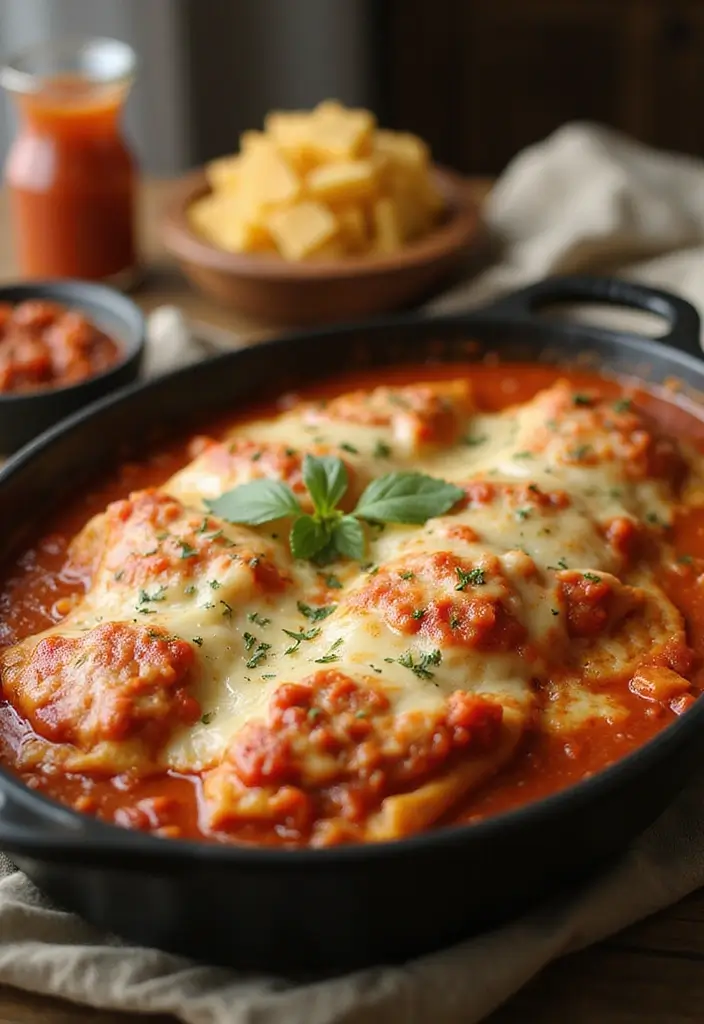 25 Quick and Easy Low Carb Dinner Recipes for Healthy Eating 116 25 Quick and Easy Low Carb Dinner Recipes for Healthy Eating - 20. Baked Ravioli with Marinara