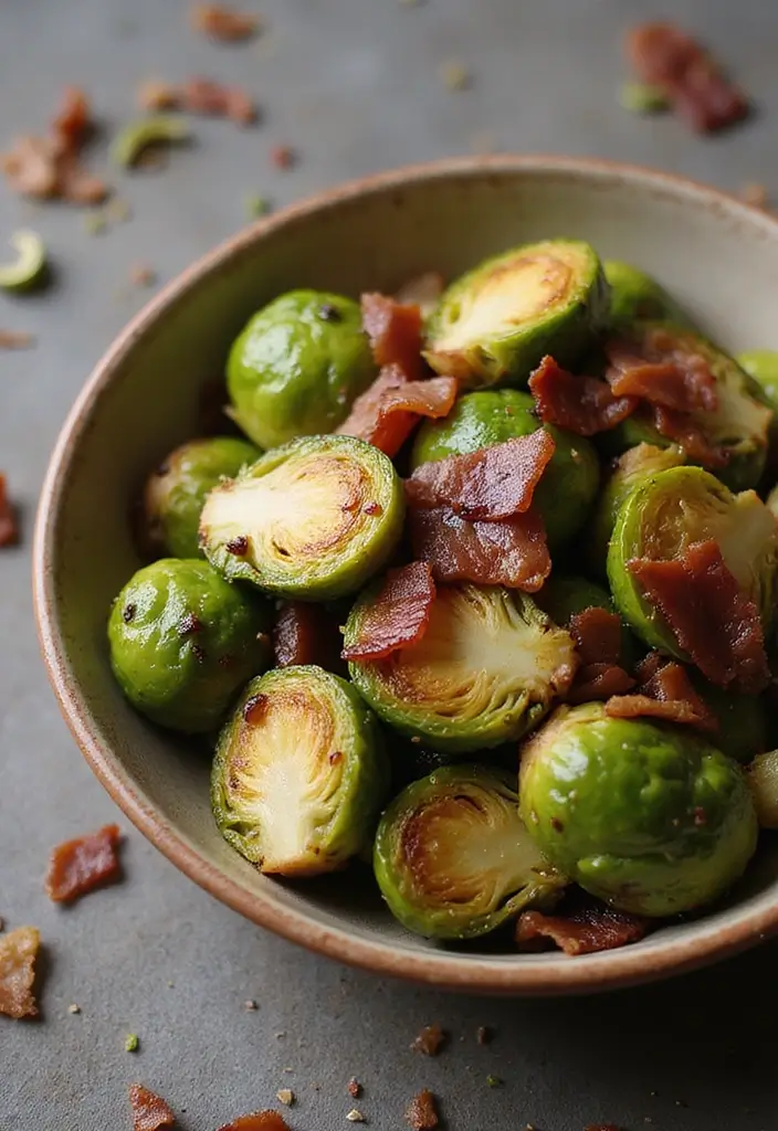 25 Quick and Easy Low Carb Dinner Recipes for Healthy Eating 133 25 Quick and Easy Low Carb Dinner Recipes for Healthy Eating - 23. Roasted Brussels Sprouts and Bacon