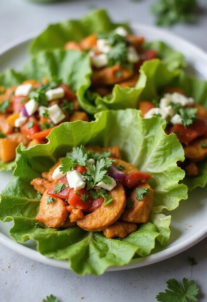 25 Quick and Easy Low Carb Dinner Recipes for Healthy Eating 39 25 Quick and Easy Low Carb Dinner Recipes for Healthy Eating - 7. Spicy Chicken Lettuce Wraps