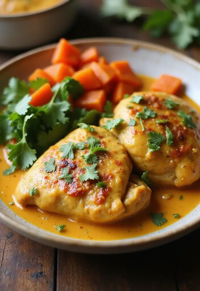 25 Quick and Easy Low Carb Dinner Recipes for Healthy Eating 46 25 Quick and Easy Low Carb Dinner Recipes for Healthy Eating - 8. Coconut Curry Chicken Thighs