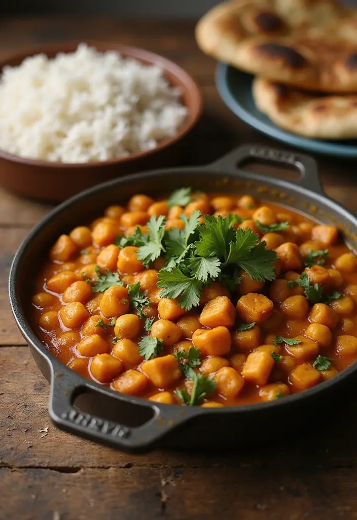 25 Quick and Easy Meatless Dinner Recipes for Simple Evenings 1 25 Quick and Easy Meatless Dinner Recipes for Simple Evenings - 1. One-Pan Chickpea Curry