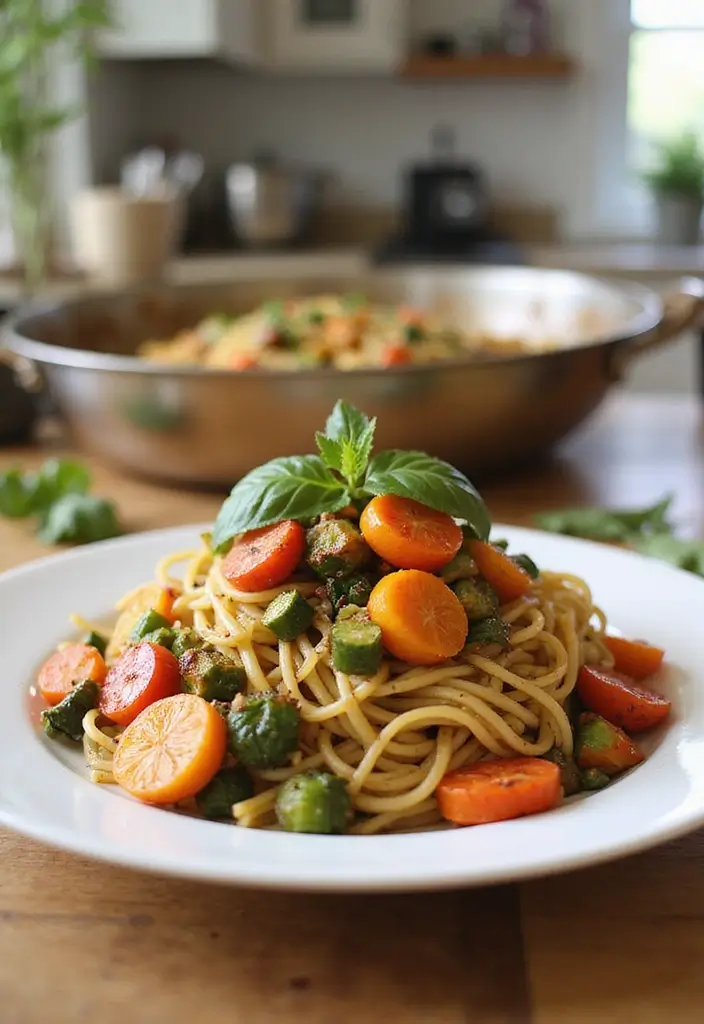 25 Quick and Easy Meatless Dinner Recipes for Simple Evenings 85 25 Quick and Easy Meatless Dinner Recipes for Simple Evenings - 15. Roasted Vegetable Pasta